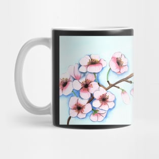 Cherry Blossom Watercolor Painting Mug